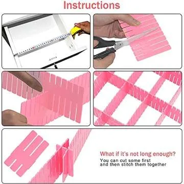 Flytianmy 40Pcs Adjustable Drawer Organizers for Tidy Spaces