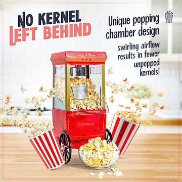 Nostalgia Vintage Hot-Air Popcorn Maker for Healthier Snacking