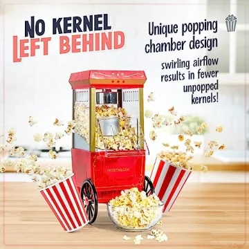 Nostalgia Vintage Hot-Air Popcorn Maker for Healthier Snacking