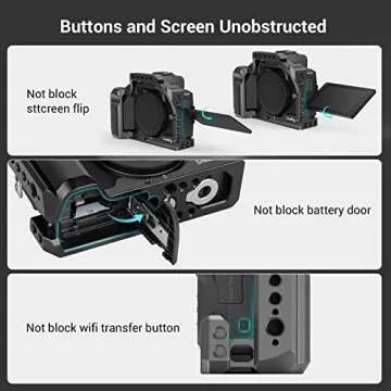 SmallRig M50 /M50 II /M5 Cage (Upgraded), Aluminum Alloy Video Film Movie Making Rig with Integrated Grip and NATO Rail for Canon M50 /M50 II /M5 2168C