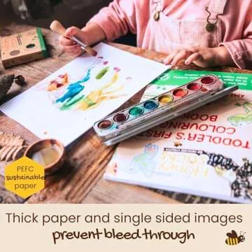 Honeysticks My First Coloring Book for Toddlers 1-3, Large Cute and Simple Images, 40 Pages, Fun and Educational Preschool Coloring Book for Kids Ages 2-4