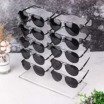 Lamoutor Sunglasses Rack Holder Stylish Display Stand