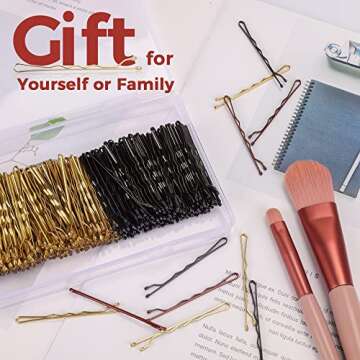 300 Pcs Bobby Pins Mixed color, Hair Pins for Women Girls and Kids, (Mixed color)