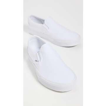 VANS Classic Slip Ons Skate Shoes Men Women True White