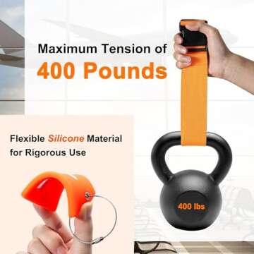 8 Pack Luggage Straps and Silicone Tags Set (4 Straps, 4 Tags), Luggage Straps for Suitcases TSA Approved Suitcase Belt Luggage Tags, Orange