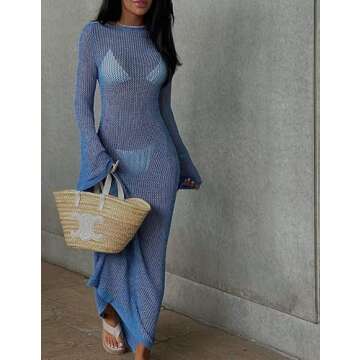 Sexy See Through Mesh Sheer Lace Patchwork Maxi Dress Perspective Ruffle Backless Long Dress Split B...