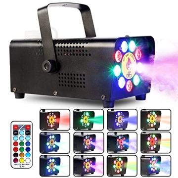 ATDAWN Smoke Machine with LED Lights for Events