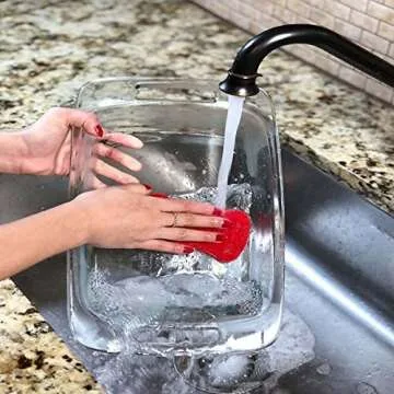 Lubrima Silicone Sponge Dish Sponges, Sponges for Cleaning Dishes, Kitchen Gadgets, 3 Scrub Sponges for Dishes Kitchen Sponges Scrubber Brush Household Supplies Accessories