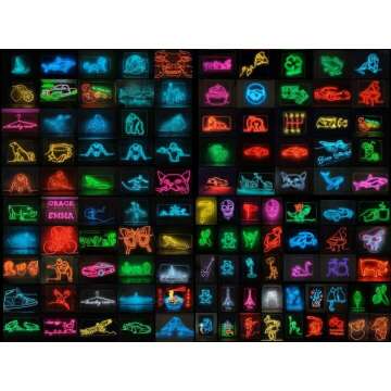 Handcrafted EL Wire Digital Camera Neon Sign in Pink