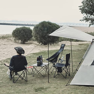 Damei Century Foldable Camping Chair - Lightweight Black Comfort