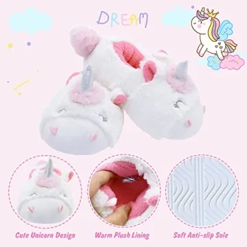 Cozy Unicorn House Slippers for Girls - LA PLAGE