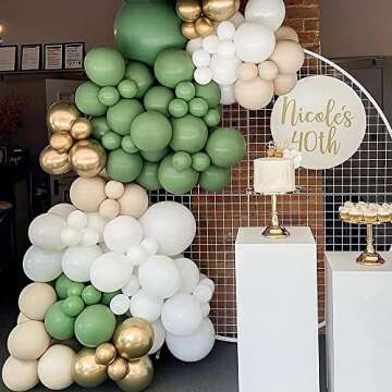 Sage Green Balloon Garland Kit Arch Oh Baby Shower Olive Matte Different Sizes Decor Happy Birthday Party Wedding Jungle Decorations