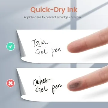 Taja Gel Pens - 6pcs 0.5mm Fine Point Pens for Writing