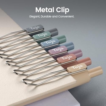 Taja Gel Pens - 6pcs 0.5mm Fine Point Pens for Writing