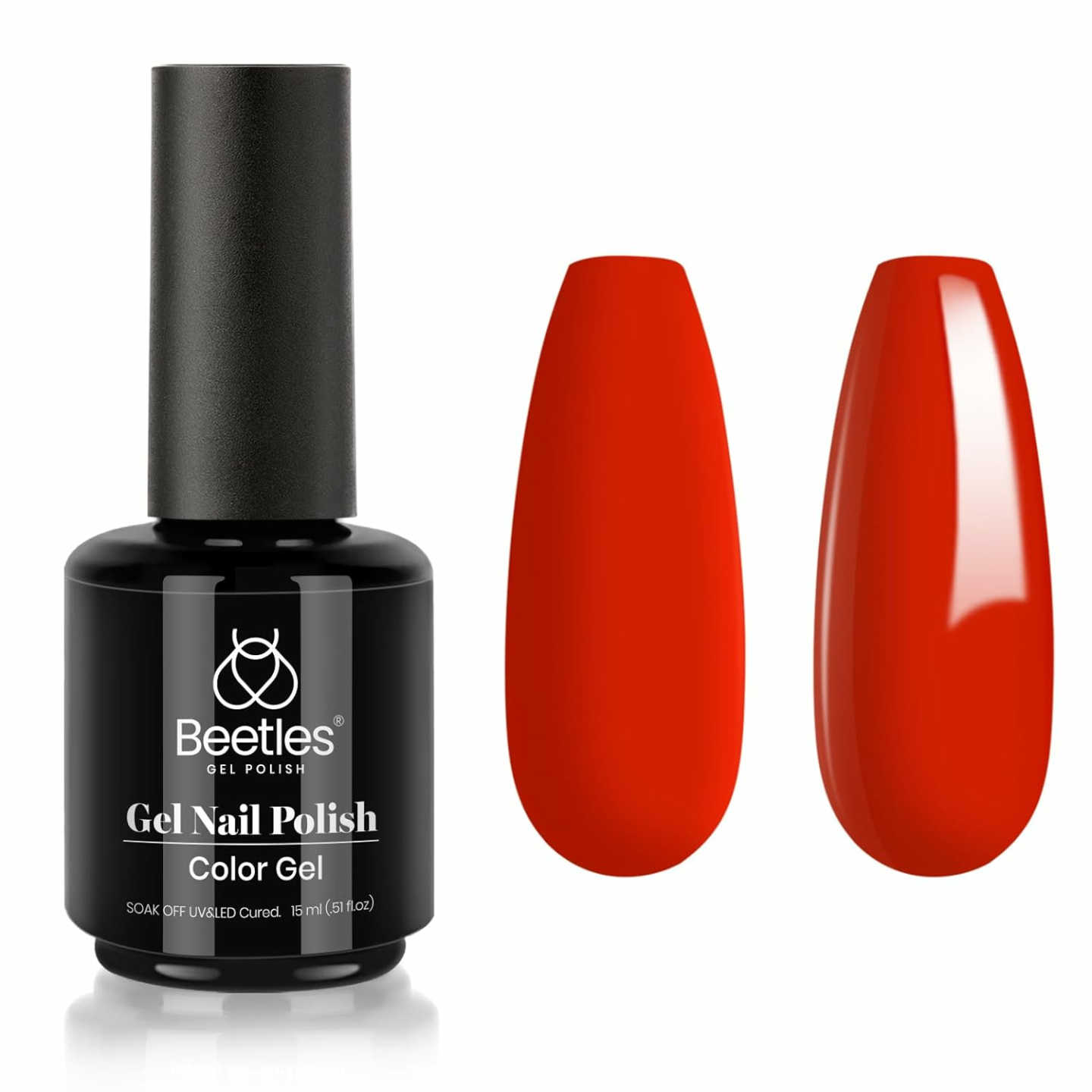 Beetles Red Gel Nail Polish 15ml for DIY & Salon