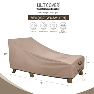 ULTCOVER Waterproof Patio Lounge Chair Covers for Protection