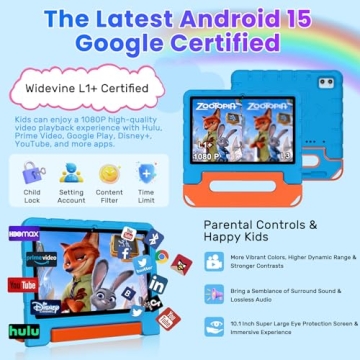 2025 Kids Tablet for Learning & Fun - 10 Inch Android 15