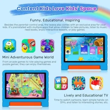 2025 Kids Tablet for Learning & Fun - 10 Inch Android 15