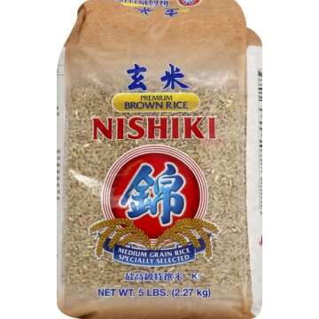 NISHIKI Premium Brown Rice, 5-Pound - Nutritious and Delicious
