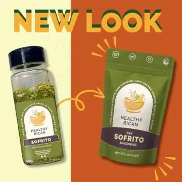 Healthy Rican Sofrito Spice Herb Seasoning Mixes Non GMO No MSG Preservatives Artificial Flavors No Red 40 Gluten Free Diabetes Low Sodium Keto Friendly Whole 30 Approved (Sofrito)… (Large)