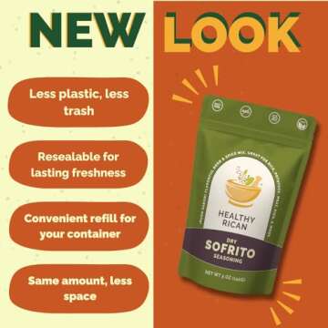 Healthy Rican Sofrito Spice Herb Seasoning Mixes Non GMO No MSG Preservatives Artificial Flavors No Red 40 Gluten Free Diabetes Low Sodium Keto Friendly Whole 30 Approved (Sofrito)… (Large)