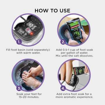 Calming Lavender Foot Soak with Epsom Salt, Made in USA, Foot Soak Soothes Sore Tired Feet, Athletes Foot, Stubborn Foot Odor, Softens Calluses & Helps Treat Toenail, 16 oz 1 lb