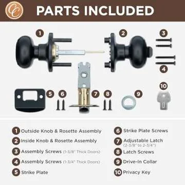 Copper Creek Colonial Door Knob for Stylish Home Security