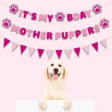 Vicycaty Puppy Dog Birthday Banner Set for Pet Parties