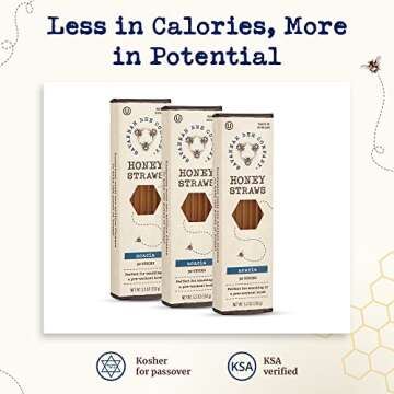 Savannah Bee Company Honey Straws - Pure and All Natural Honey Straw Sticks Made in the USA