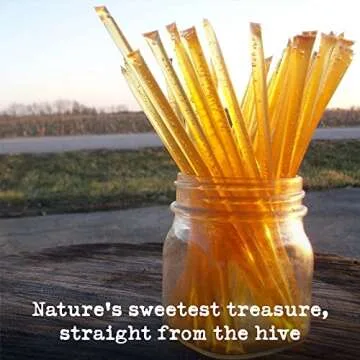 Savannah Bee Company Honey Straws - Pure and All Natural Honey Straw Sticks Made in the USA