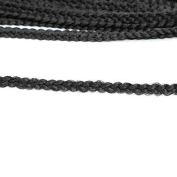 7 Packs 24 Inch crochet box braids Medium box braids crochet hair extensions 3X box Braided Crochet Hair synthetic braiding Hair 24 Strands/Pack (24inch, 1B)