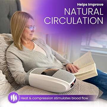 ELEETE H-10 Kneading Hand Massager for Arthritis and Carpal Tunnel, Finger Numbness, and Joint Pain Relief, 6 Levels of Intensity, Soothing Heat and Compression Shiatsu Pressure Point Massage Therapy