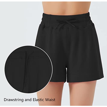 Women's High Waisted Sweat Shorts Workout Lounge with Pockets