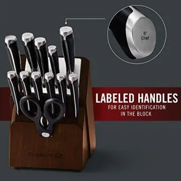 Calphalon Kitchen Knife Set with Self-Sharpening Block, 13-Piece NonStick Knives