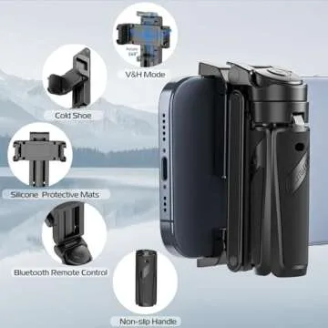 ULANZI JJ02 Selfie Stick Tripod - Portable 3-in-1 Mini Phone Grip