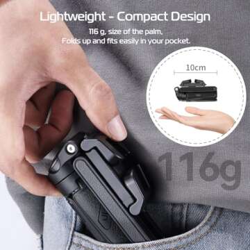 ULANZI JJ02 Selfie Stick Tripod - Portable 3-in-1 Mini Phone Grip