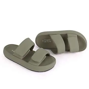 Ortho+rest Women Orthopedic Slides Sandals Adjustable Strap Sandals Comfortable Walking Sandals
