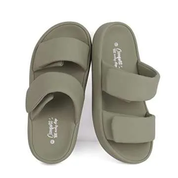 Ortho+rest Women Orthopedic Slides Sandals Adjustable Strap Sandals Comfortable Walking Sandals