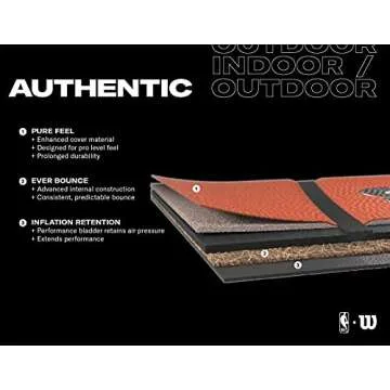 Wilson NBA Authentic Series Basketball for Youth Players