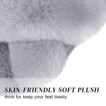 Parlovable Cross Band Slippers Cozy Fluffy Comfort