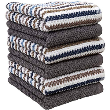 Premium Kitchen Towels (16"x26", 6 Pack) | Absorbent Cotton Set
