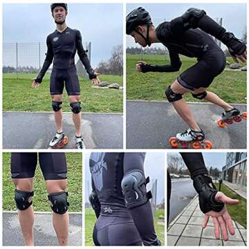 Protective Gear Set for Skateboarding and Outdoor Sports