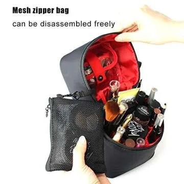 Longjet Toiletry Bags Travel Makeup Bag Train Case Makeup Organizer