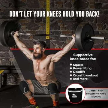 Nordic Lifting Knee Sleeves (1 Pair) Support & Compression for Weightlifting, Powerlifting & Cross Training - 7mm Neoprene Sleeve for The Best Squats - Both Women & Men