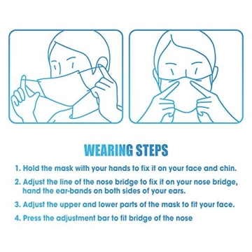 Black Disposable Face Masks - 50 PCS 3-Ply Earloop