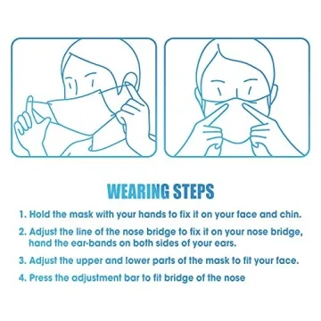 Black Disposable Face Masks - 50 PCS 3-Ply Earloop