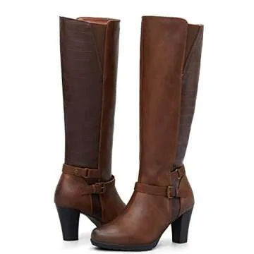 Stylish mysoft Women's Knee High Boots with Zipper