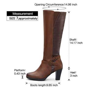 Stylish mysoft Women's Knee High Boots with Zipper
