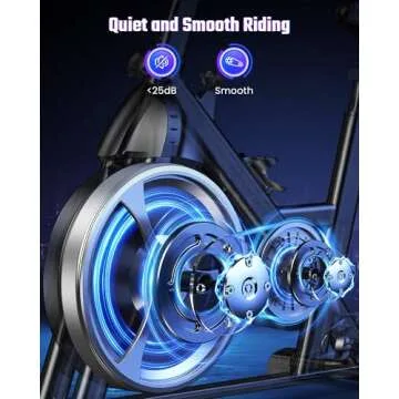 Cyclace Exercise Bike, Brake Pad Indoor Cycling Bike Stationary, Low Noise, 300lbs Weight Capacity