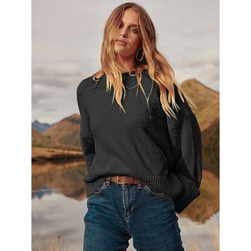 Stylish Oversized Fuzzy Knit Sweater for Women